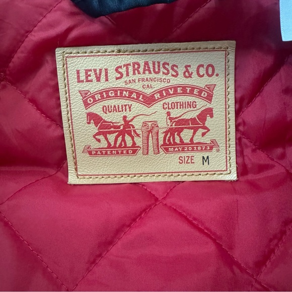 49ers Levis Black Denim Varsity Trucker Jacket - Picture 4 of 5